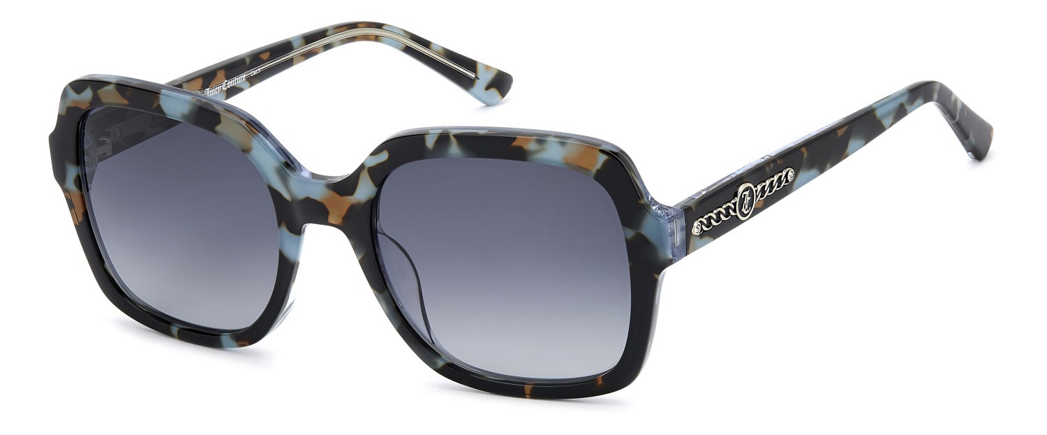 Sunglasses Juicy Couture Ju 642/G 207919 XP8 9O color blue havana blue shape square lenses dark grey shaded