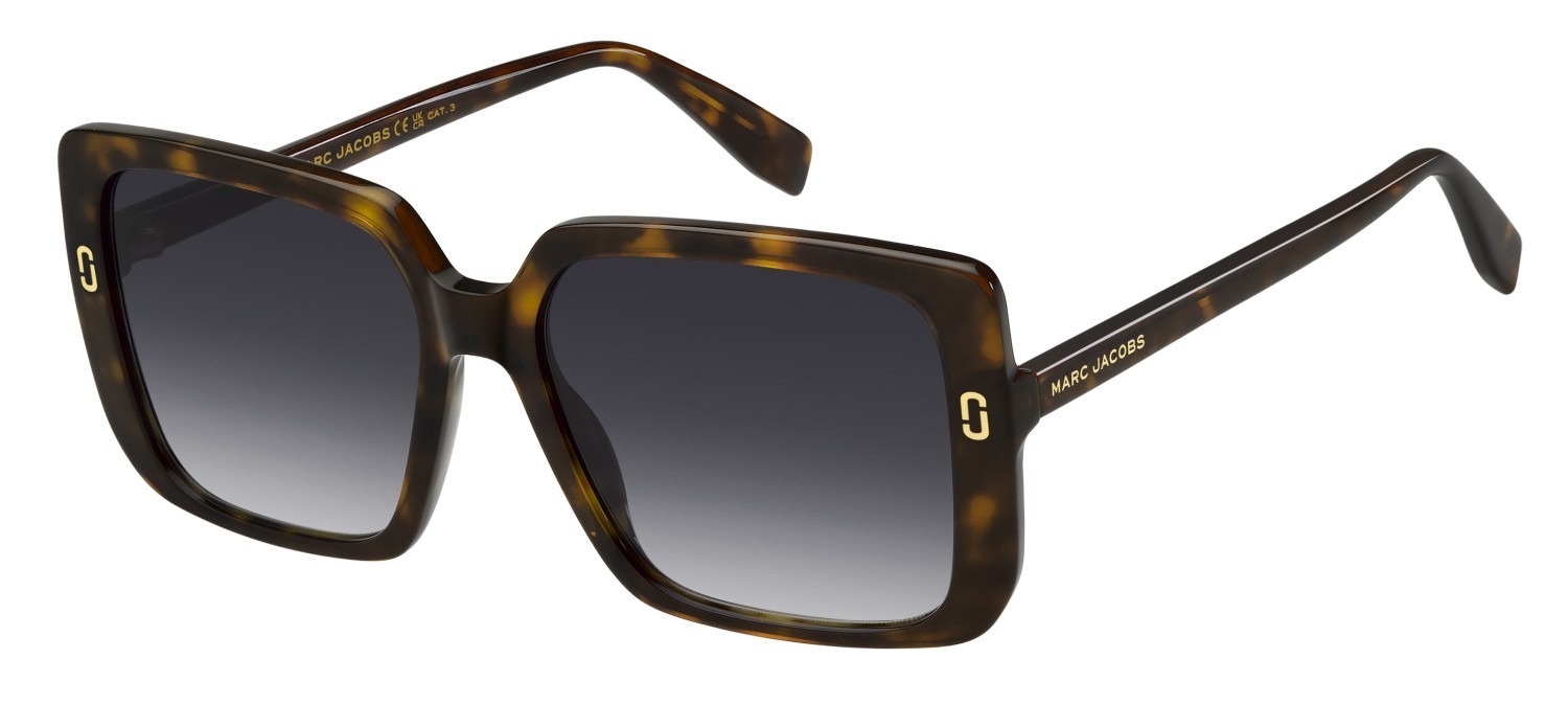 Occhiali da sole Marc Jacobs Mj 1121/S 207925 086 9O colore havana forma quadrato lenti dark grey shaded