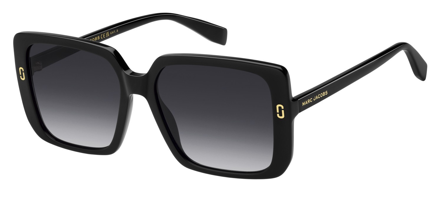 Occhiali da sole Marc Jacobs Mj 1121/S 207925 807 9O colore black forma quadrato lenti dark grey shaded
