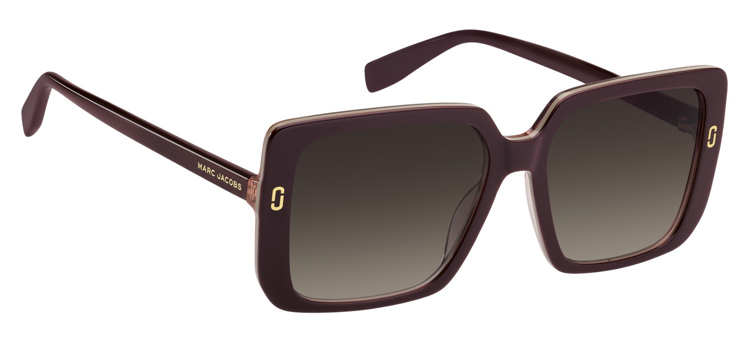 Occhiali da sole Marc Jacobs Mj 1121/S 207925 LHF HA colore burgundy forma quadrato lenti brown shaded