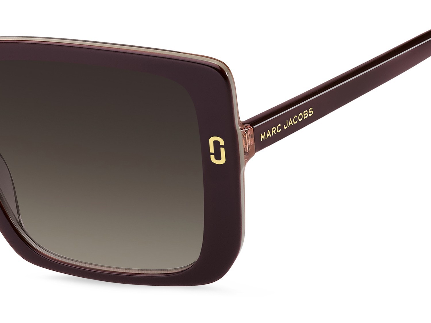 Occhiali da sole Marc Jacobs Mj 1121/S 207925 LHF HA colore burgundy forma quadrato lenti brown shaded