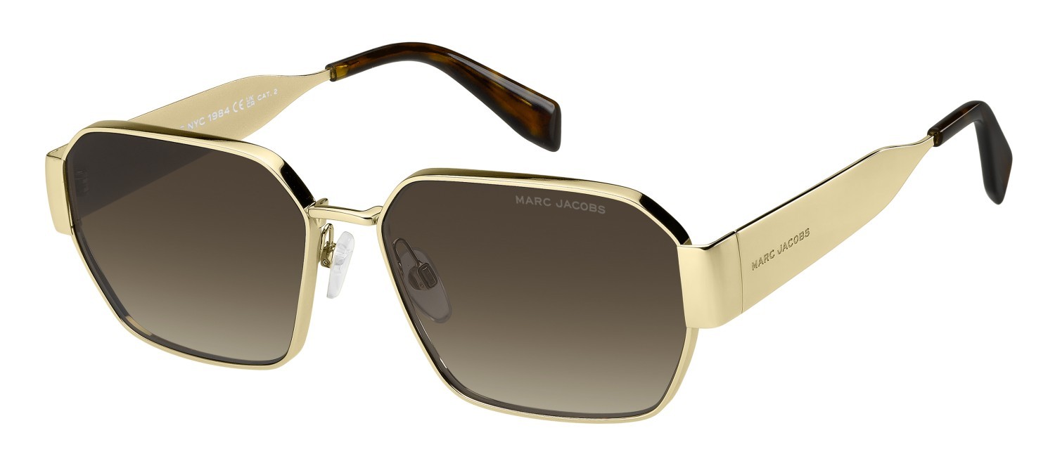 Sunglasses Marc Jacobs 805/S 207926 01Q HA color gold brown shape rectangle lenses brown shaded