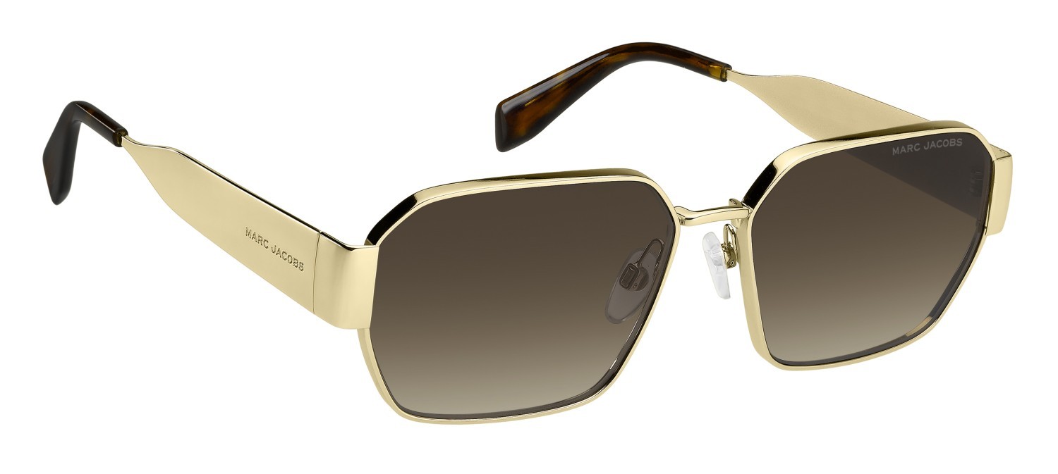 Sunglasses Marc Jacobs 805/S 207926 01Q HA color gold brown shape rectangle lenses brown shaded