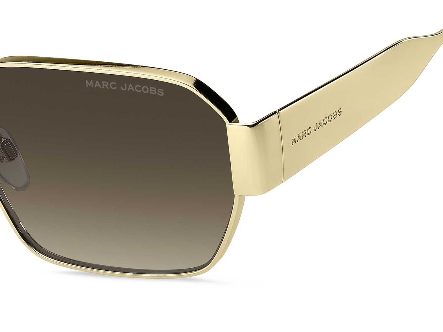 Sunglasses Marc Jacobs 805/S 207926 01Q HA color gold brown shape rectangle lenses brown shaded