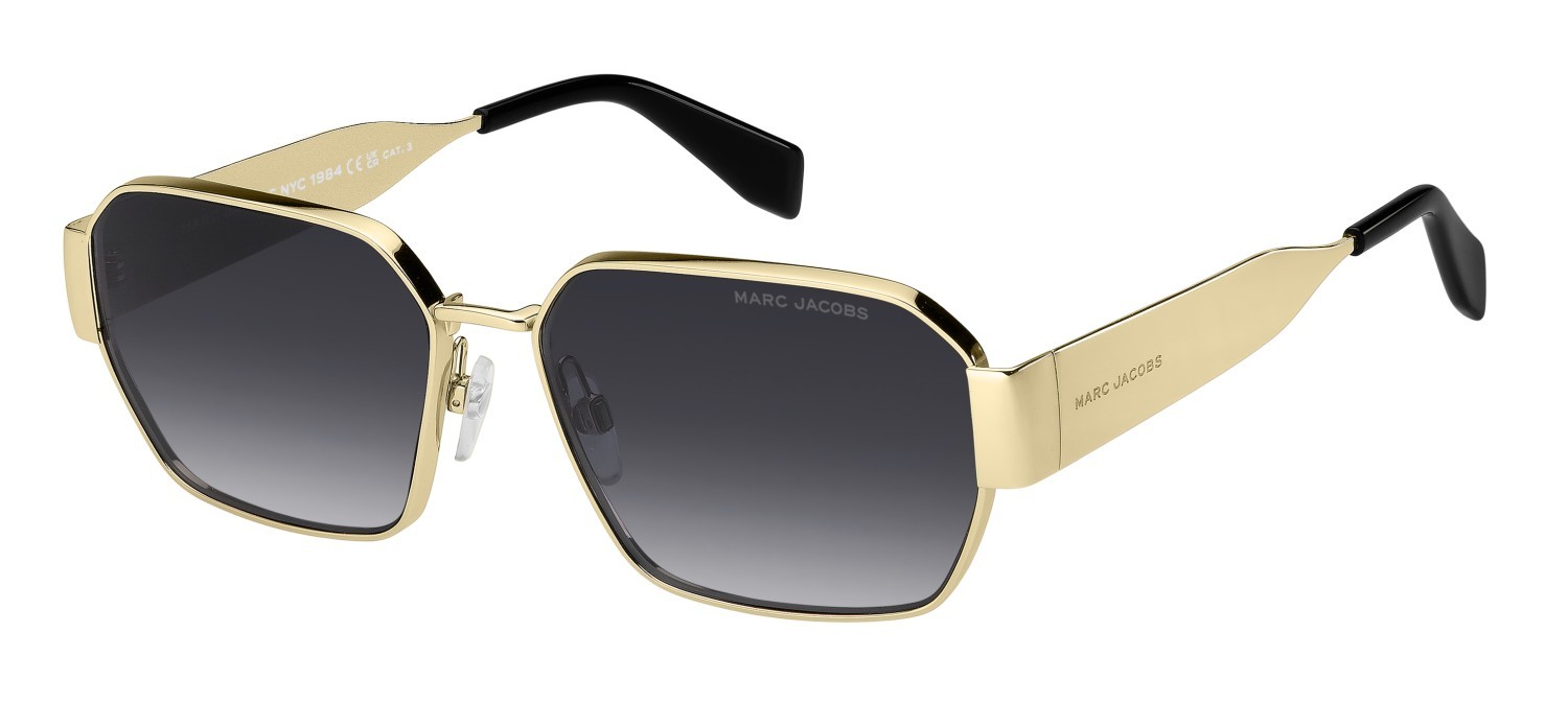 Occhiali da sole Marc Jacobs 805/S 207926 RHL 9O colore gold black_ forma rettangolare lenti dark grey shaded