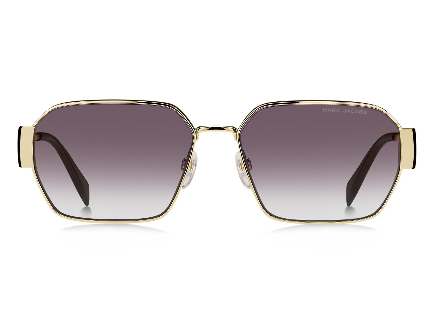 Sunglasses Marc Jacobs 805/S 207926 S9E 3X color gold violet shape rectangle lenses pink doubleshade