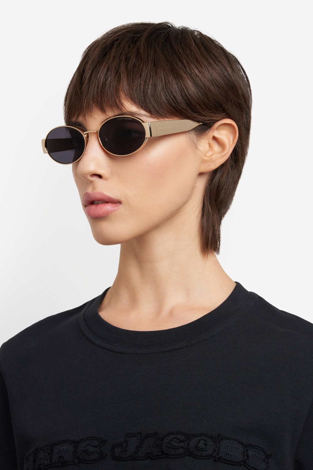 Occhiali da sole Marc Jacobs 806/S 207927 RHL IR colore gold black_ forma ovale lenti grey