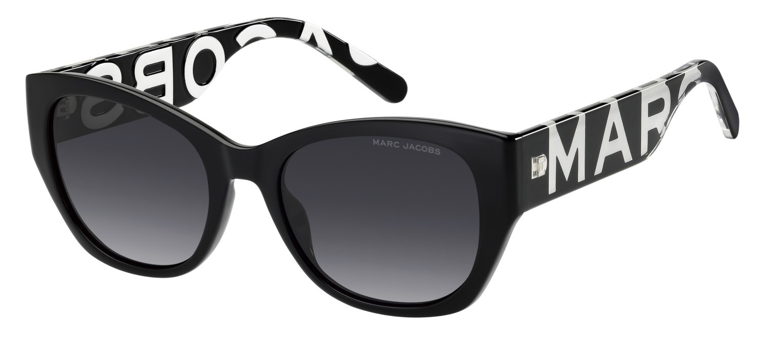 Sunglasses Marc Jacobs 807/S 207929 807 9O color black shape rectangle lenses dark grey shaded
