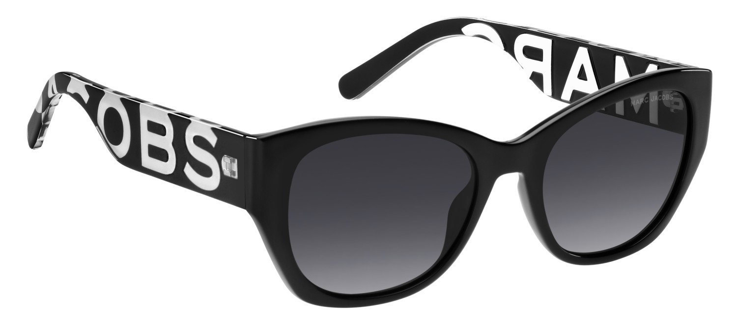 Sunglasses Marc Jacobs 807/S 207929 807 9O color black shape rectangle lenses dark grey shaded