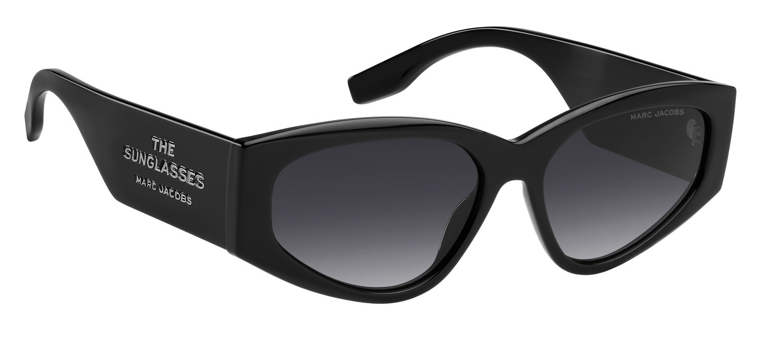 Occhiali da sole Marc Jacobs 803/S 207930 807 9O colore black forma cat eye lenti dark grey shaded