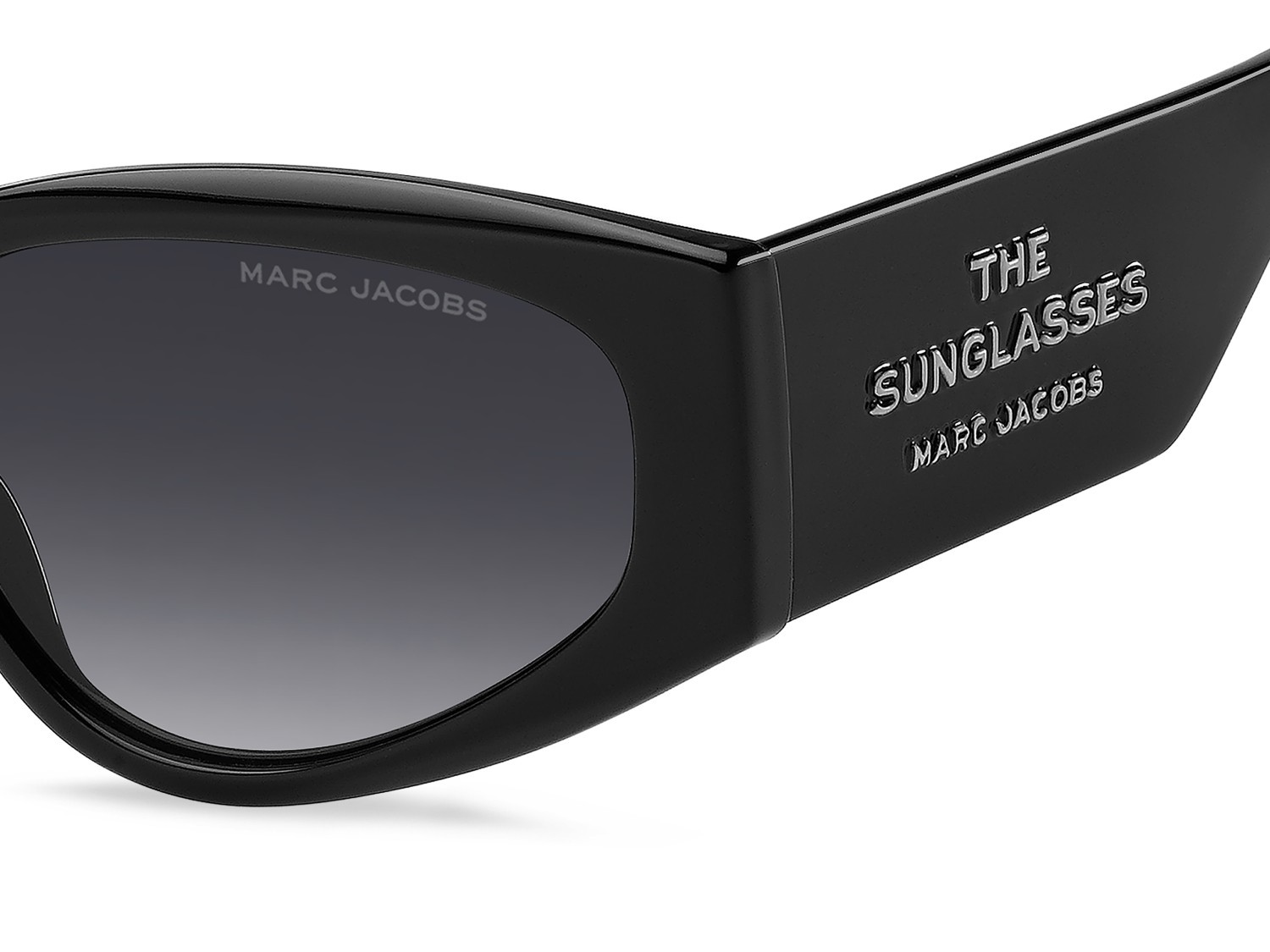 Occhiali da sole Marc Jacobs 803/S 207930 807 9O colore black forma cat eye lenti dark grey shaded
