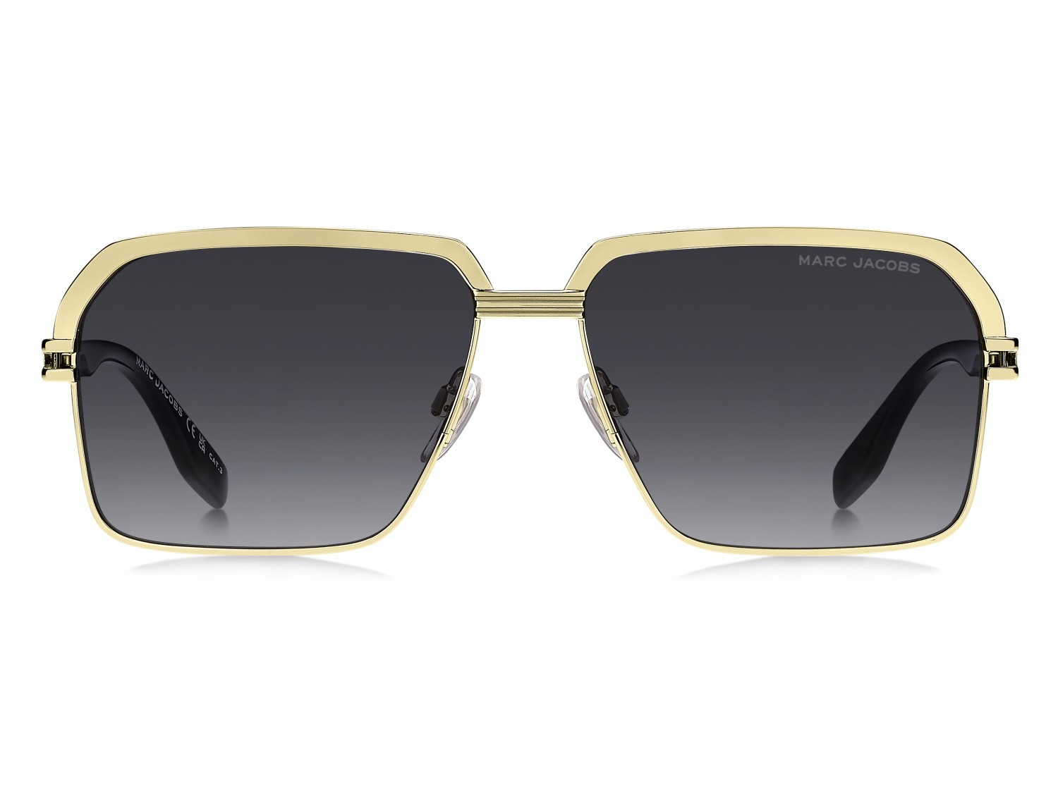 Occhiali da sole Marc Jacobs 839/S 207933 RHL 9O colore gold black_ forma rettangolare lenti dark grey shaded