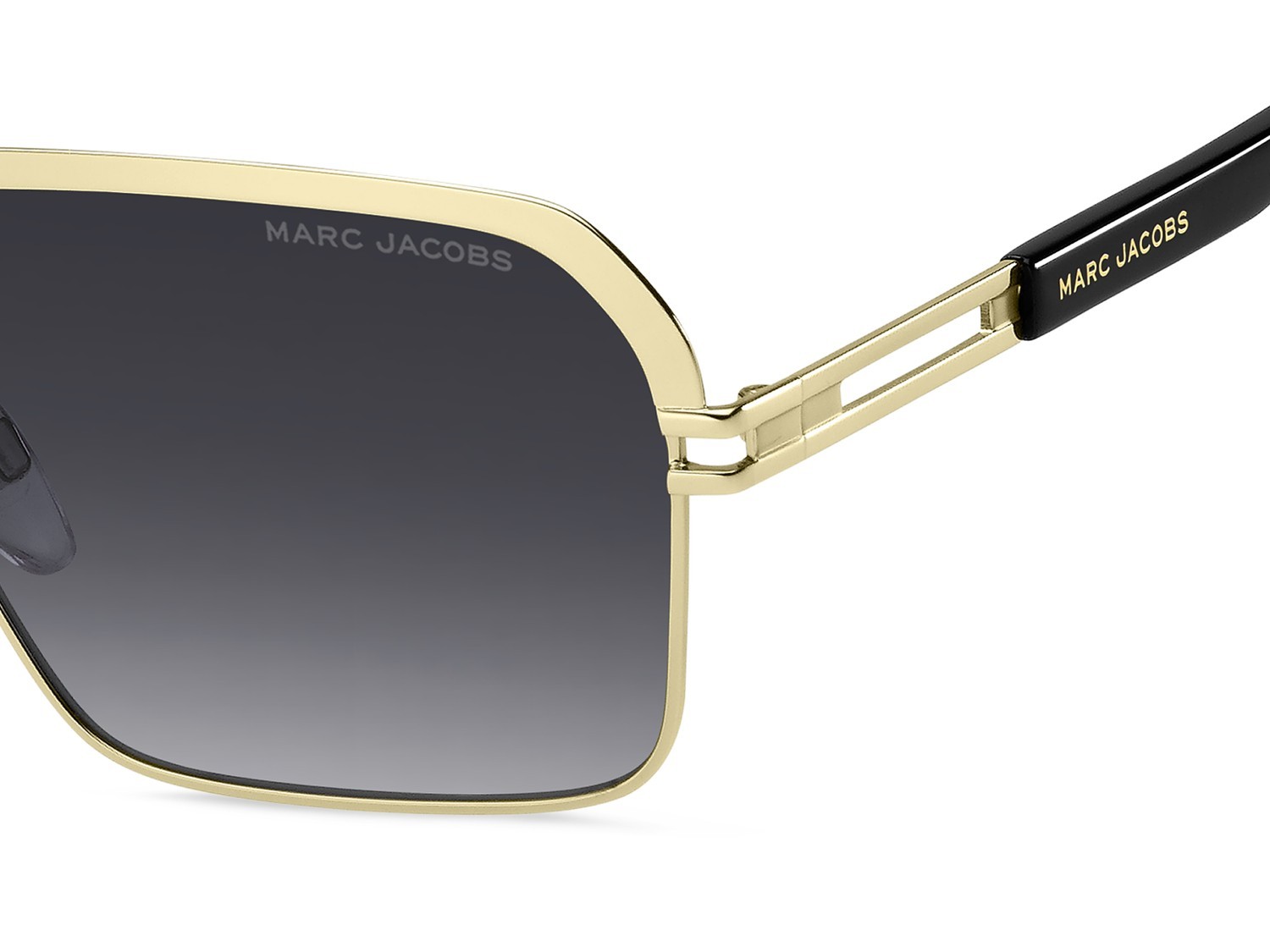 Occhiali da sole Marc Jacobs 839/S 207933 RHL 9O colore gold black_ forma rettangolare lenti dark grey shaded