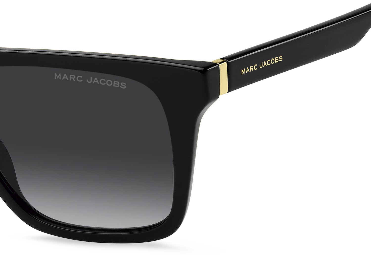 Occhiali da sole Marc Jacobs 847/S 207936 807 9O colore black forma rettangolare lenti dark grey shaded