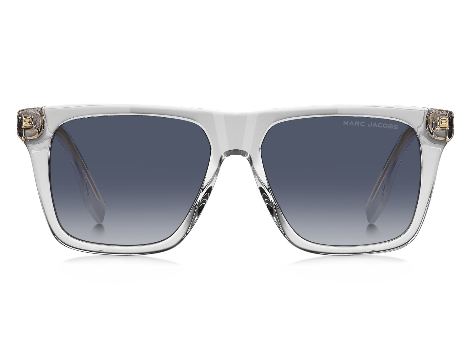 Sunglasses Marc Jacobs 847/S 207936 900 08 color crystal shape rectangle lenses dk blue shaded