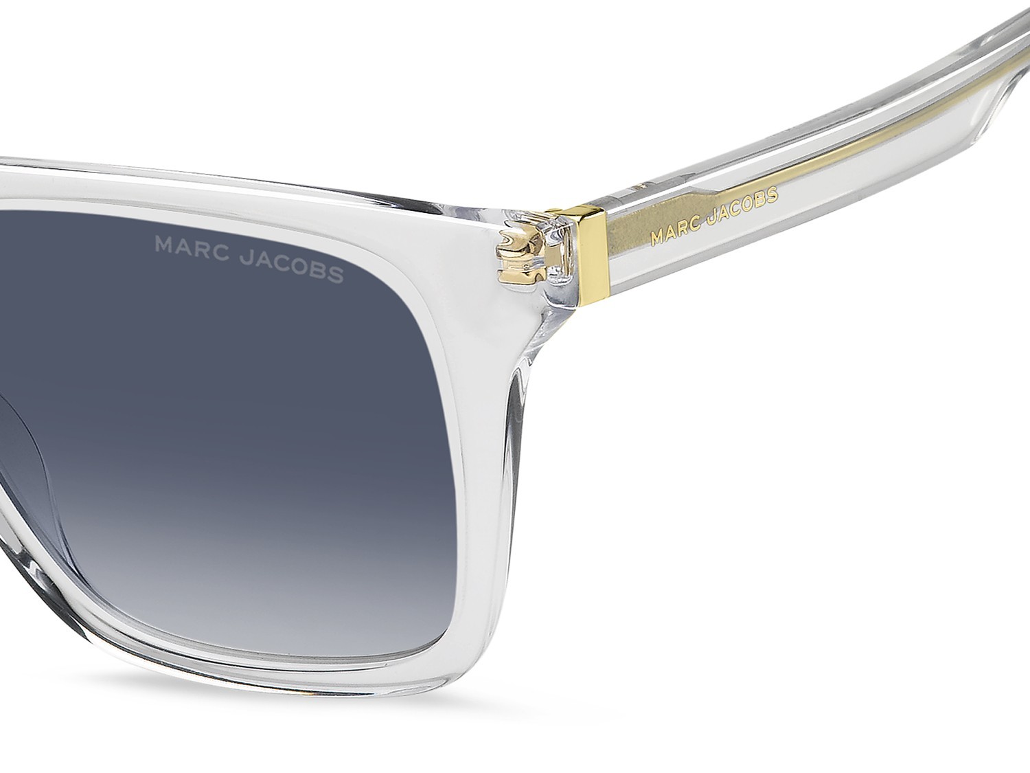 Sunglasses Marc Jacobs 847/S 207936 900 08 color crystal shape rectangle lenses dk blue shaded