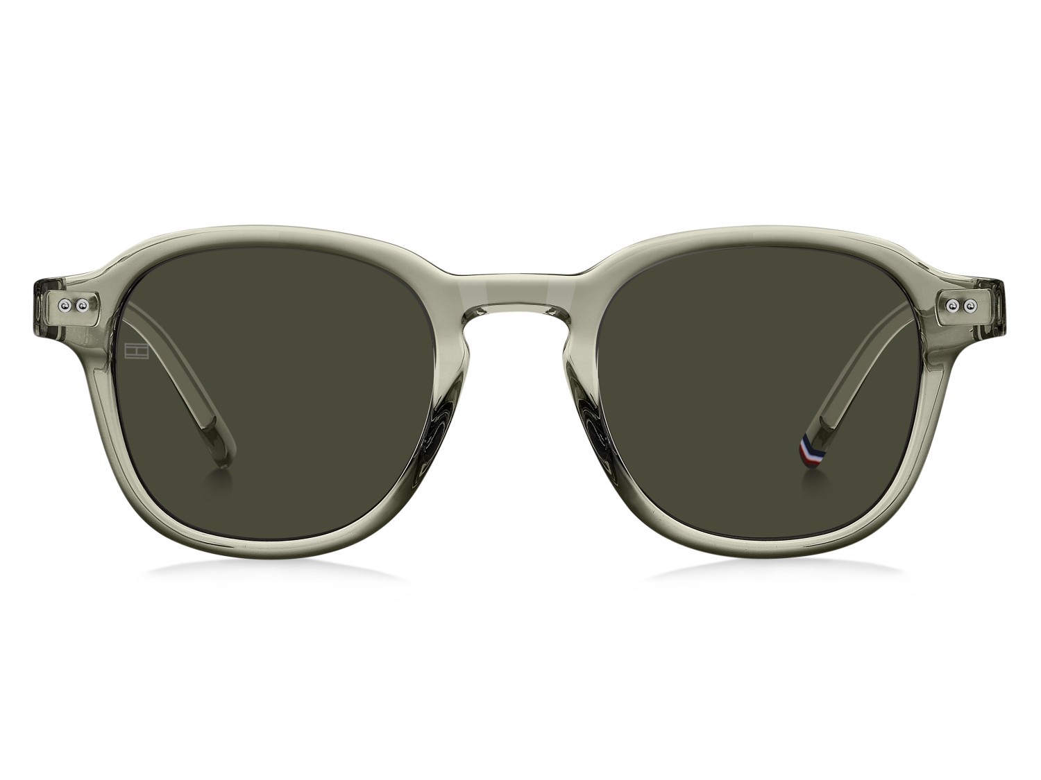 Occhiali da sole Tommy Hilfiger Th 2185/S 207939 1ED 70 colore green forma rettangolare lenti brown