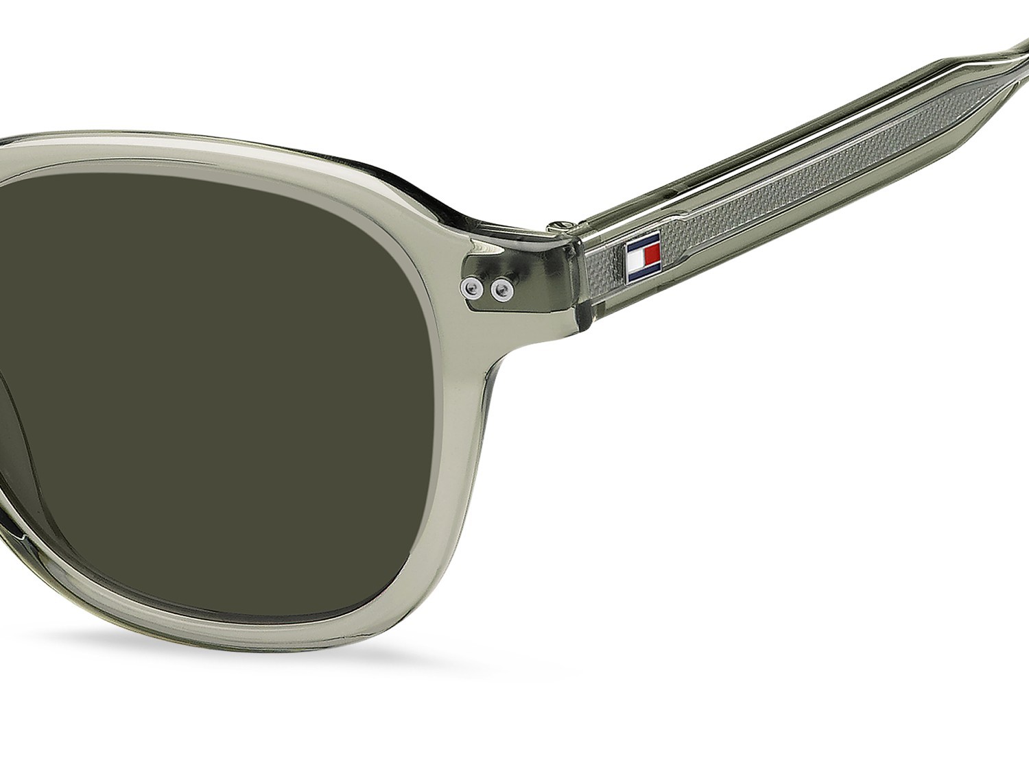 Occhiali da sole Tommy Hilfiger Th 2185/S 207939 1ED 70 colore green forma rettangolare lenti brown
