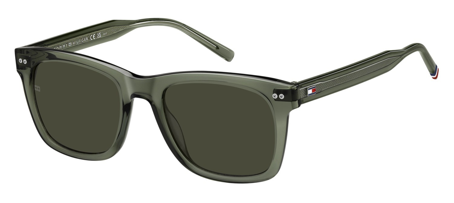 Occhiali da sole Tommy Hilfiger Th 2184/S 207940 1ED 70 colore green forma rettangolare lenti brown