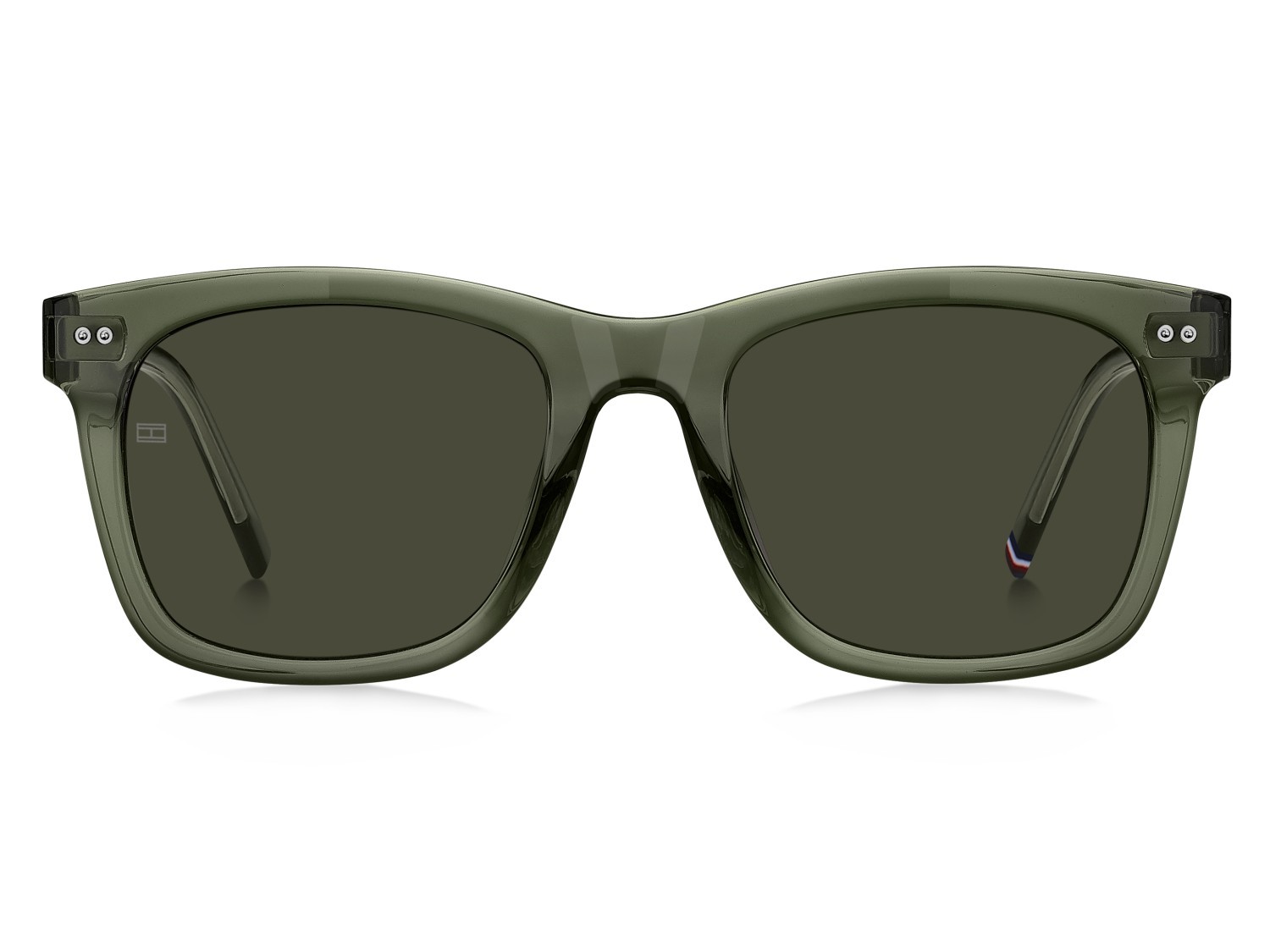 Occhiali da sole Tommy Hilfiger Th 2184/S 207940 1ED 70 colore green forma rettangolare lenti brown