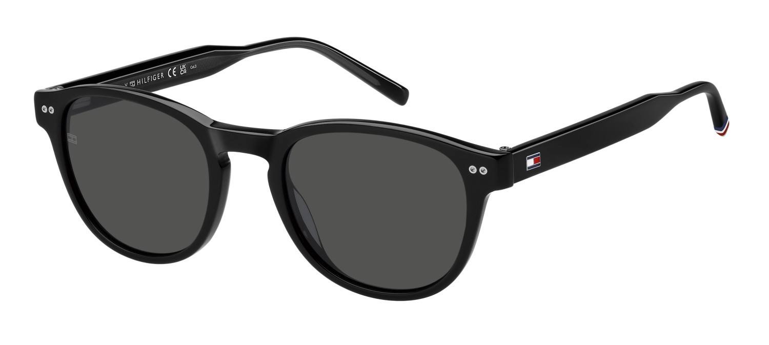 Sunglasses Tommy Hilfiger Th 2186/S 207941 807 IR color black shape pantos lenses grey