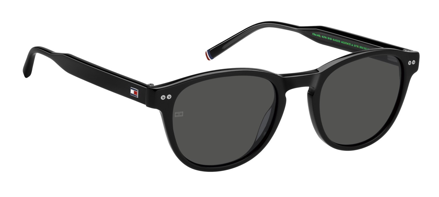 Sunglasses Tommy Hilfiger Th 2186/S 207941 807 IR color black shape pantos lenses grey