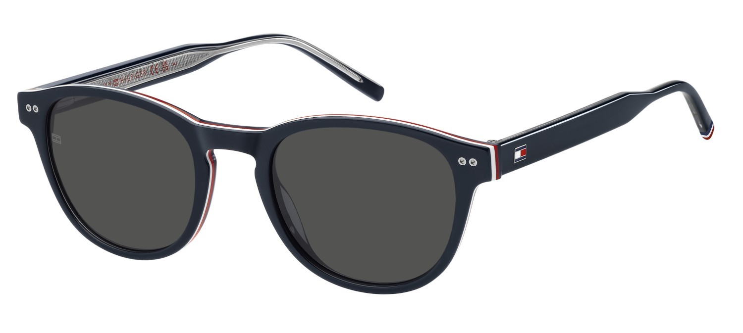 Sunglasses Tommy Hilfiger Th 2186/S 207941 PJP IR color blue shape pantos lenses grey