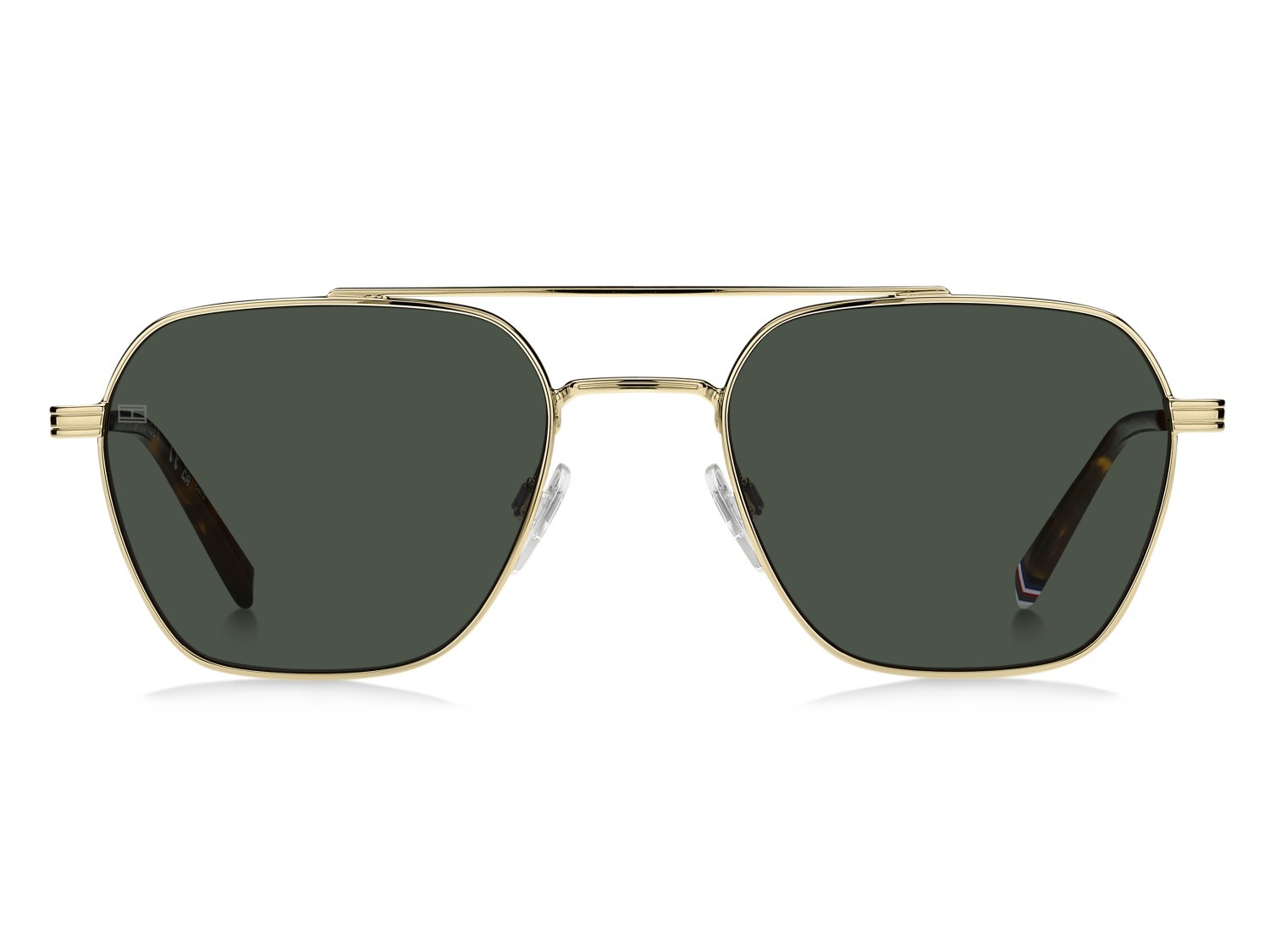Sunglasses Tommy Hilfiger Th 2192/S 207942 J5G QT color gold shape rectangle lenses green