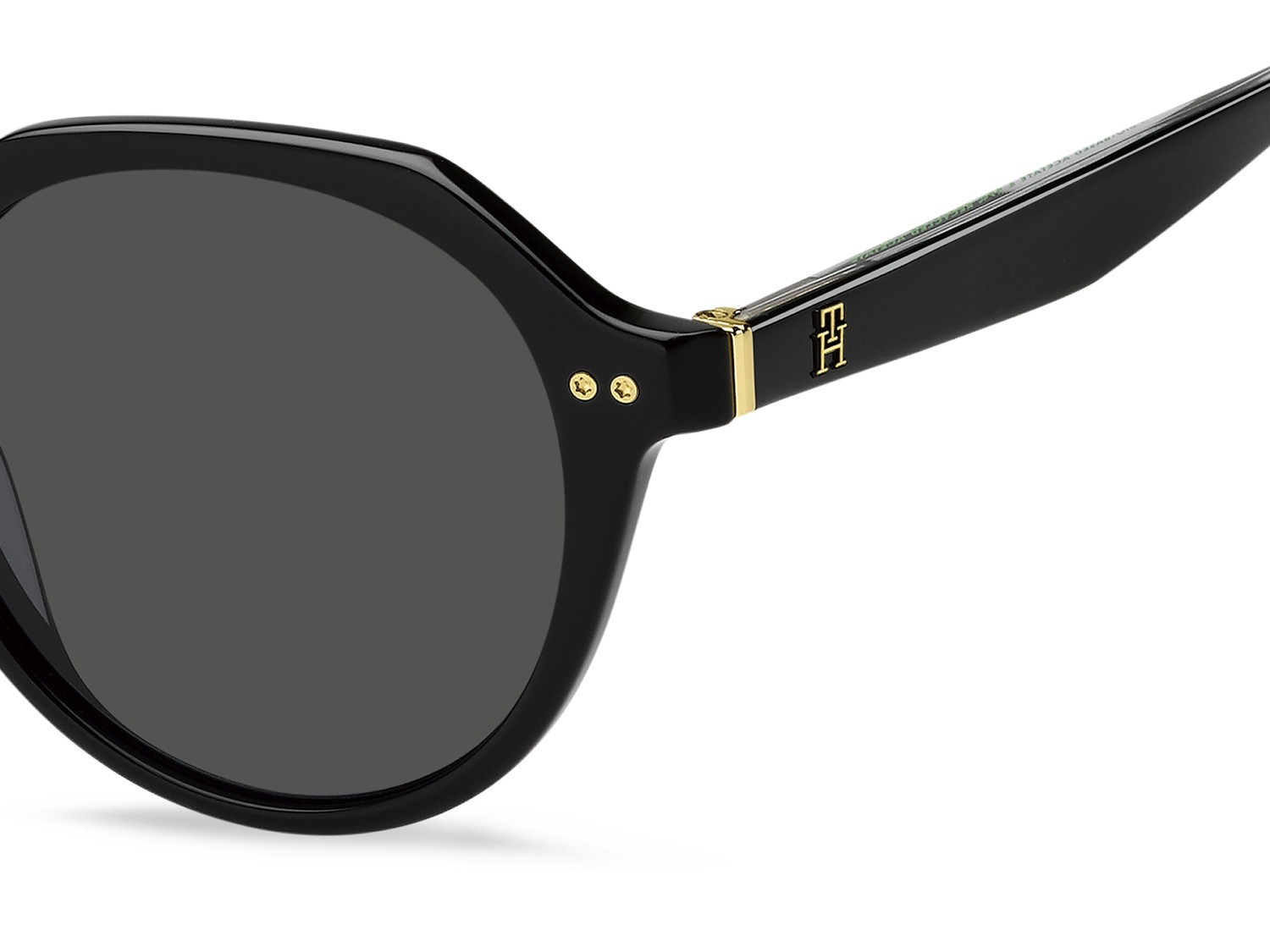 Occhiali da sole Tommy Hilfiger Th 2212/S 207944 807 IR colore black forma rotondo lenti grey