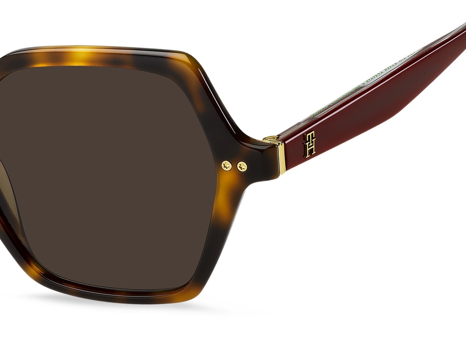 Sunglasses Tommy Hilfiger Th 2213/S 207945 05L 70 color havana 2 shape butterfly lenses brown