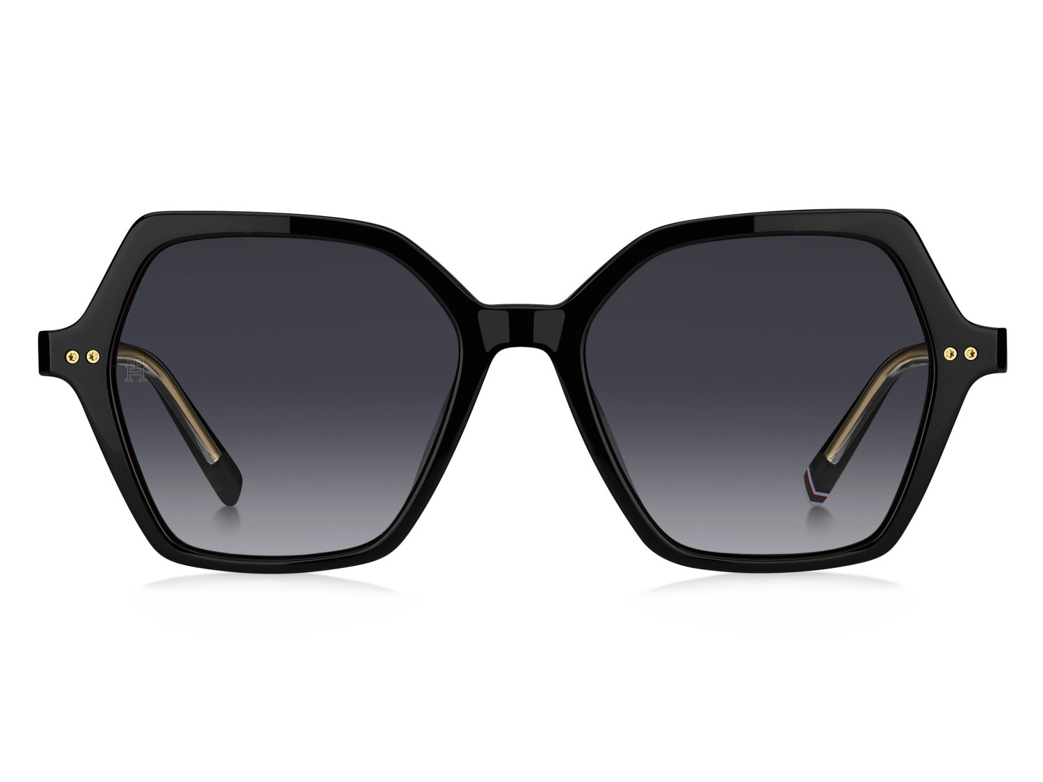 Sunglasses Tommy Hilfiger Th 2213/S 207945 807 9O color black shape butterfly lenses dark grey shaded