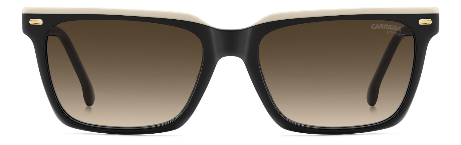 Occhiali da sole Carrera 3056/S 207949 0WM HA colore black beige forma rettangolare lenti brown shaded