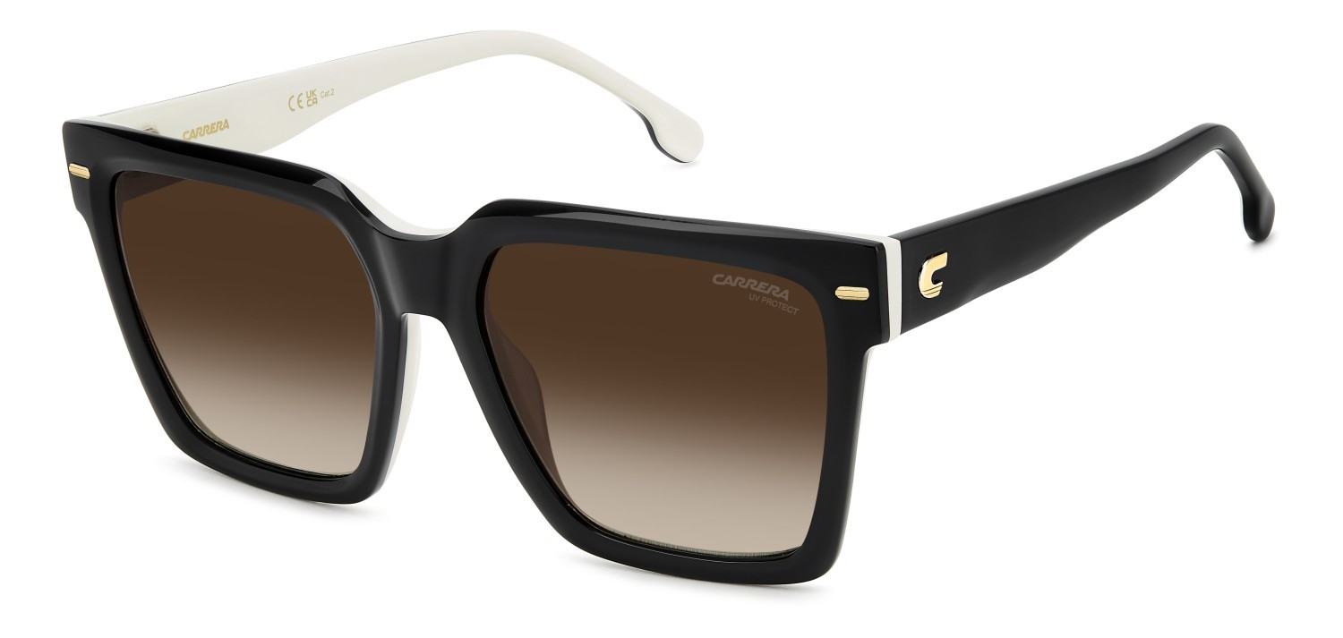 Sonnenbrillen Carrera 3067/S 207951 80S HA farbe black white form rechteckig gläser brown shaded
