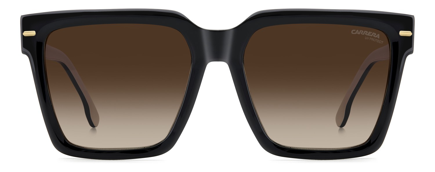 Sonnenbrillen Carrera 3067/S 207951 80S HA farbe black white form rechteckig gläser brown shaded