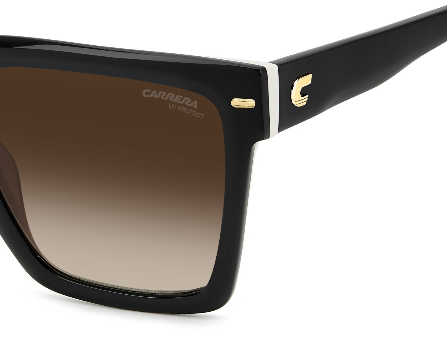Sonnenbrillen Carrera 3067/S 207951 80S HA farbe black white form rechteckig gläser brown shaded