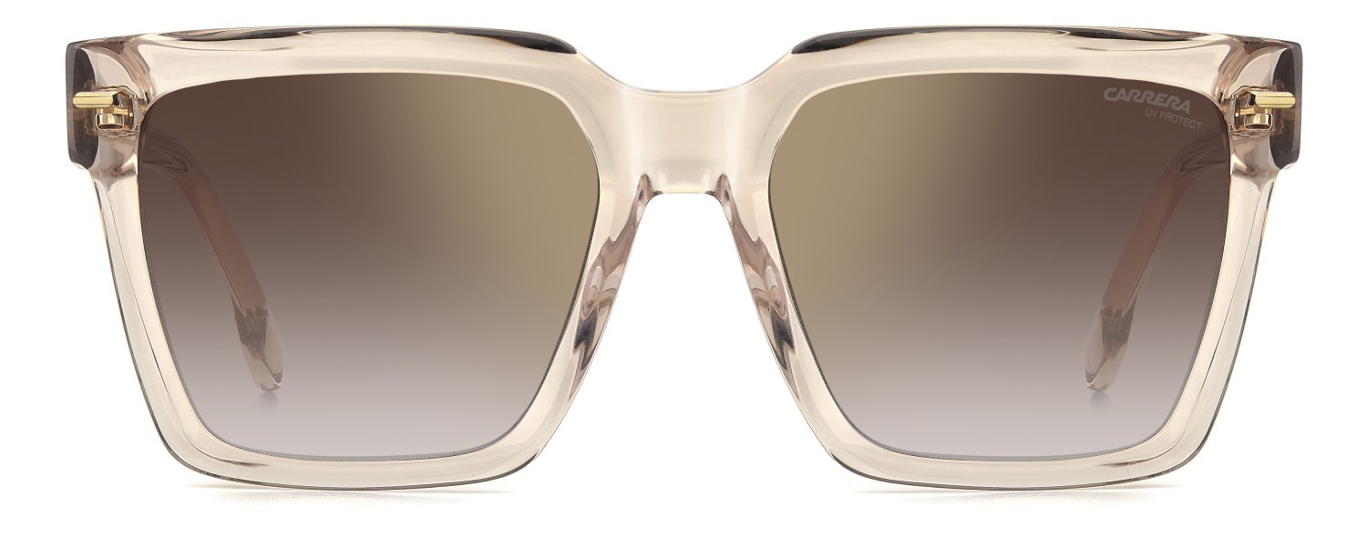 Sonnenbrillen Carrera 3067/S 207951 FWM YK farbe nude form rechteckig gläser gold mirror on burgundy shaded
