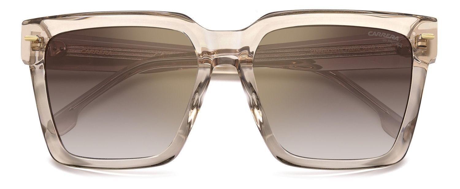 Sonnenbrillen Carrera 3067/S 207951 FWM YK farbe nude form rechteckig gläser gold mirror on burgundy shaded