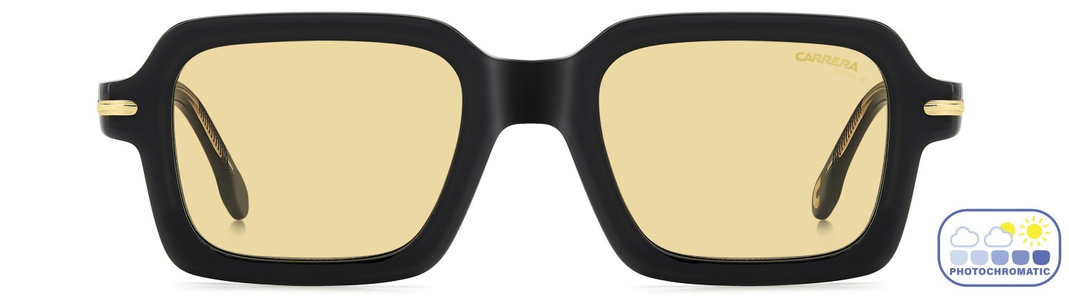 Sonnenbrillen Carrera 358/S 207952 71C UK farbe black yellow form rechteckig gläser yellow photocromatic
