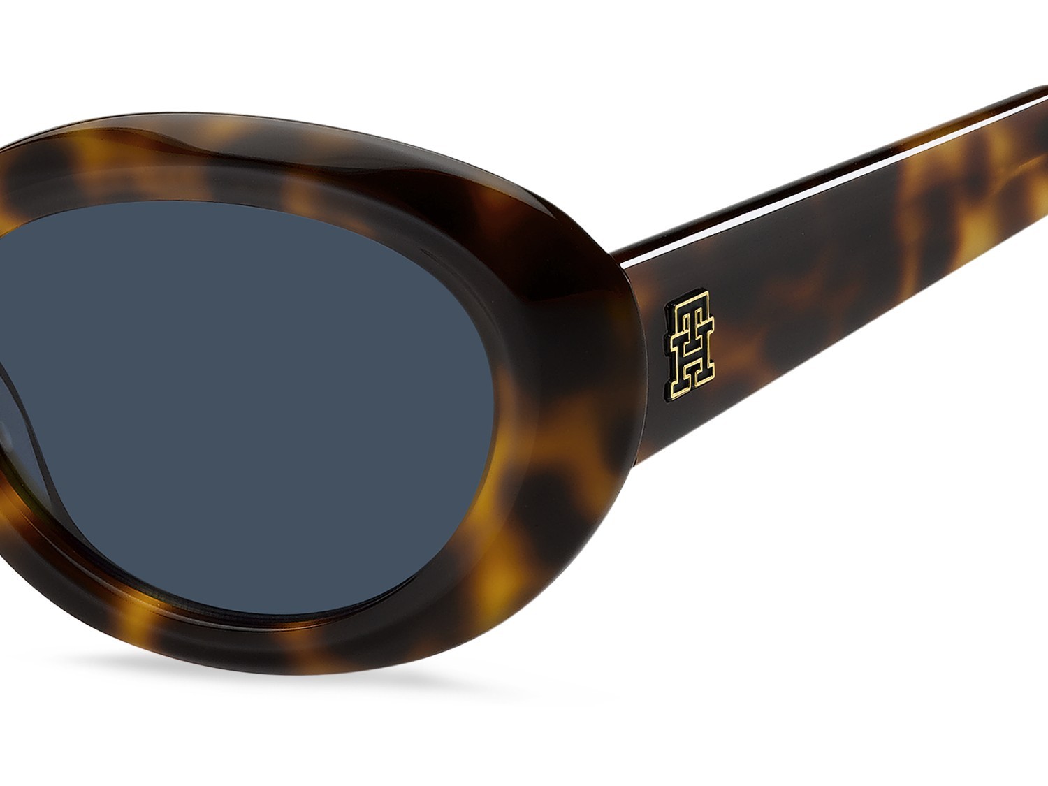 Sunglasses Tommy Hilfiger Th 2207/S 207966 05L KU color havana 2 shape oval lenses blue
