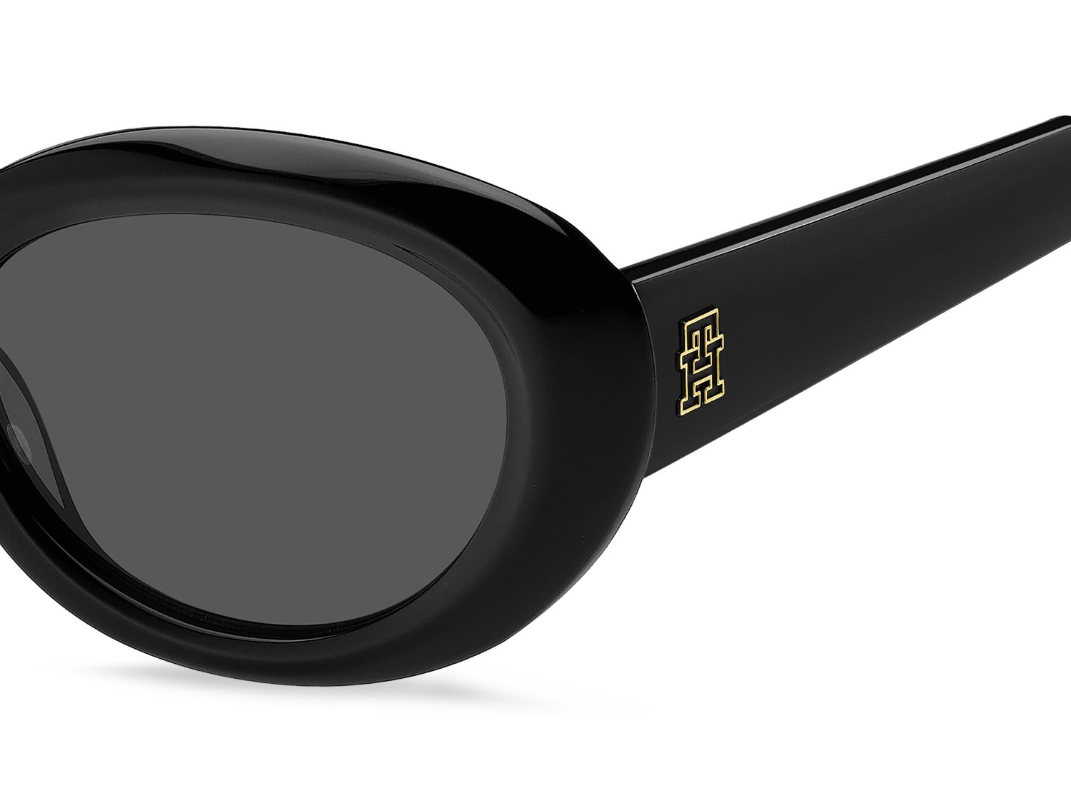 Sunglasses Tommy Hilfiger Th 2207/S 207966 807 IR color black shape oval lenses grey
