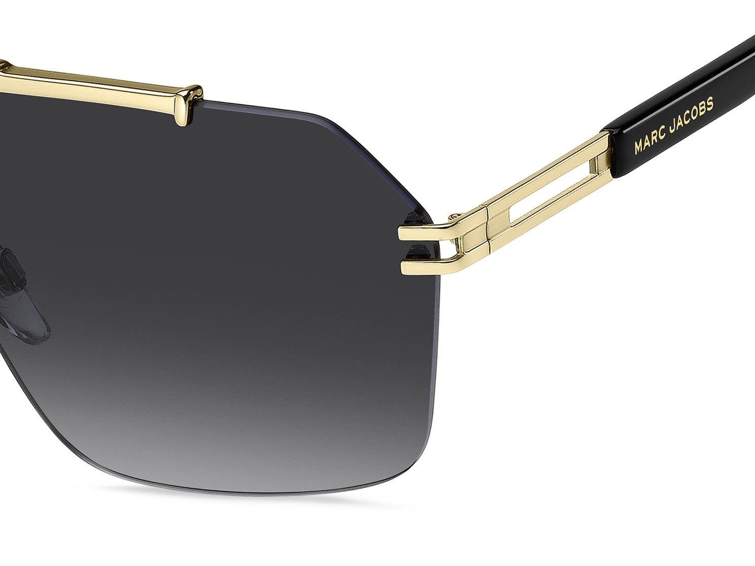 Sunglasses Marc Jacobs 837/S 207968 J5G 9O color gold shape rectangle lenses dark grey shaded