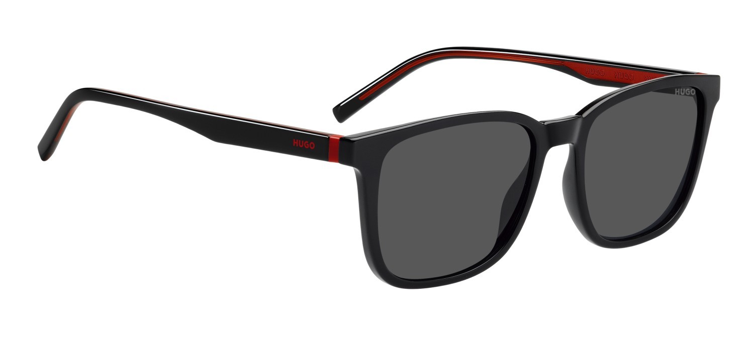 Sunglasses Hugo Hg 1356/S 207971 807 IR color black shape rectangle lenses grey