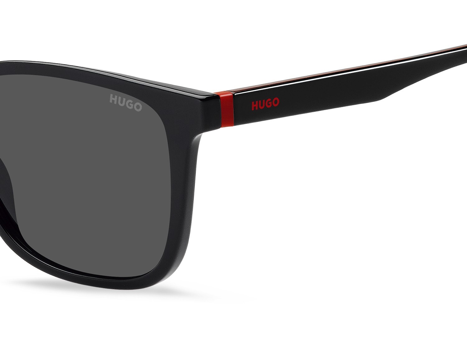 Sunglasses Hugo Hg 1356/S 207971 807 IR color black shape rectangle lenses grey
