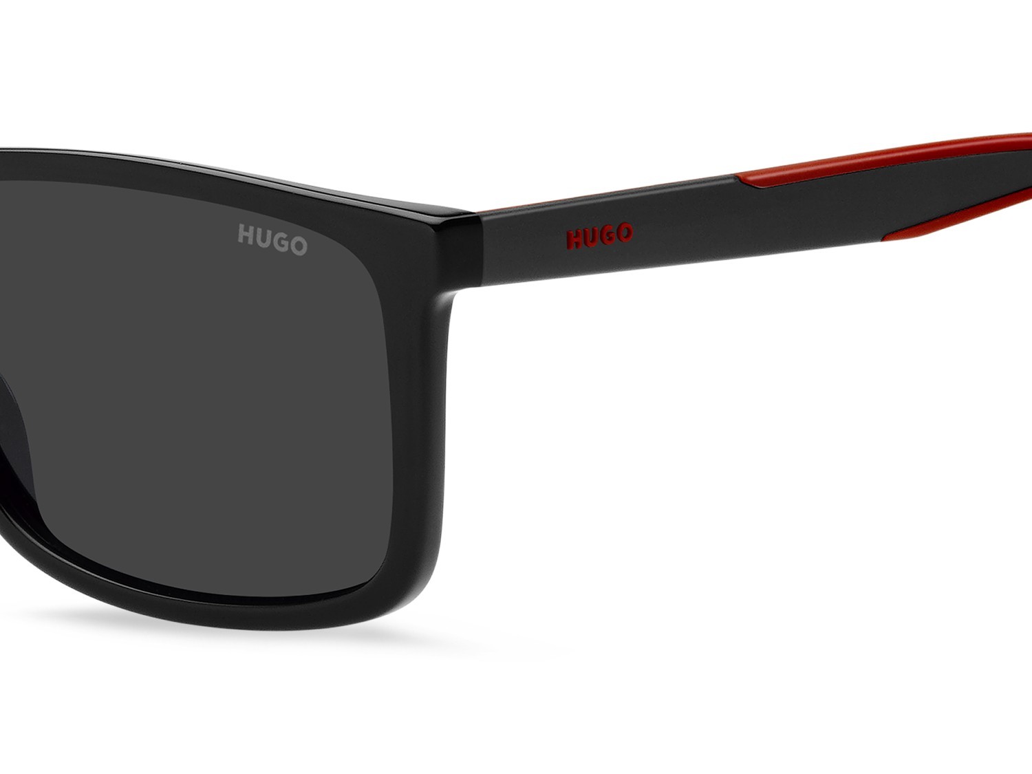 Sunglasses Hugo Hg 1337/S 207973 807 IR color black shape rectangle lenses grey