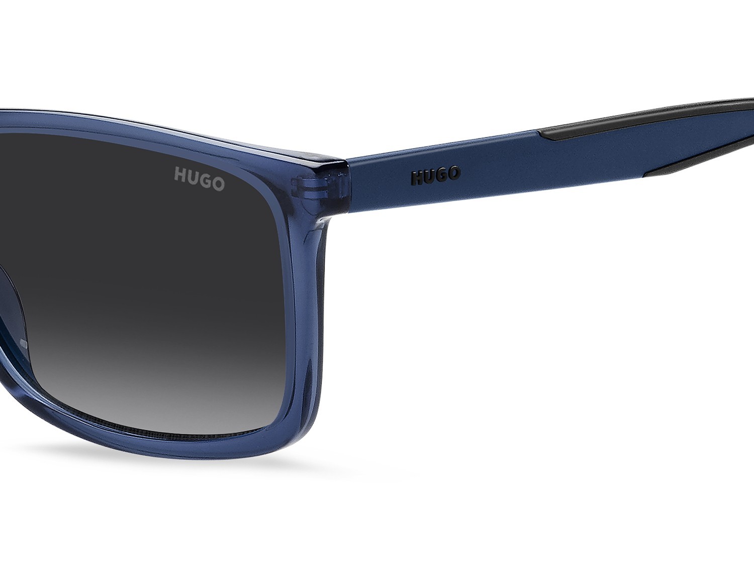 Sunglasses Hugo Hg 1337/S 207973 PJP 9O color blue shape rectangle lenses dark grey shaded