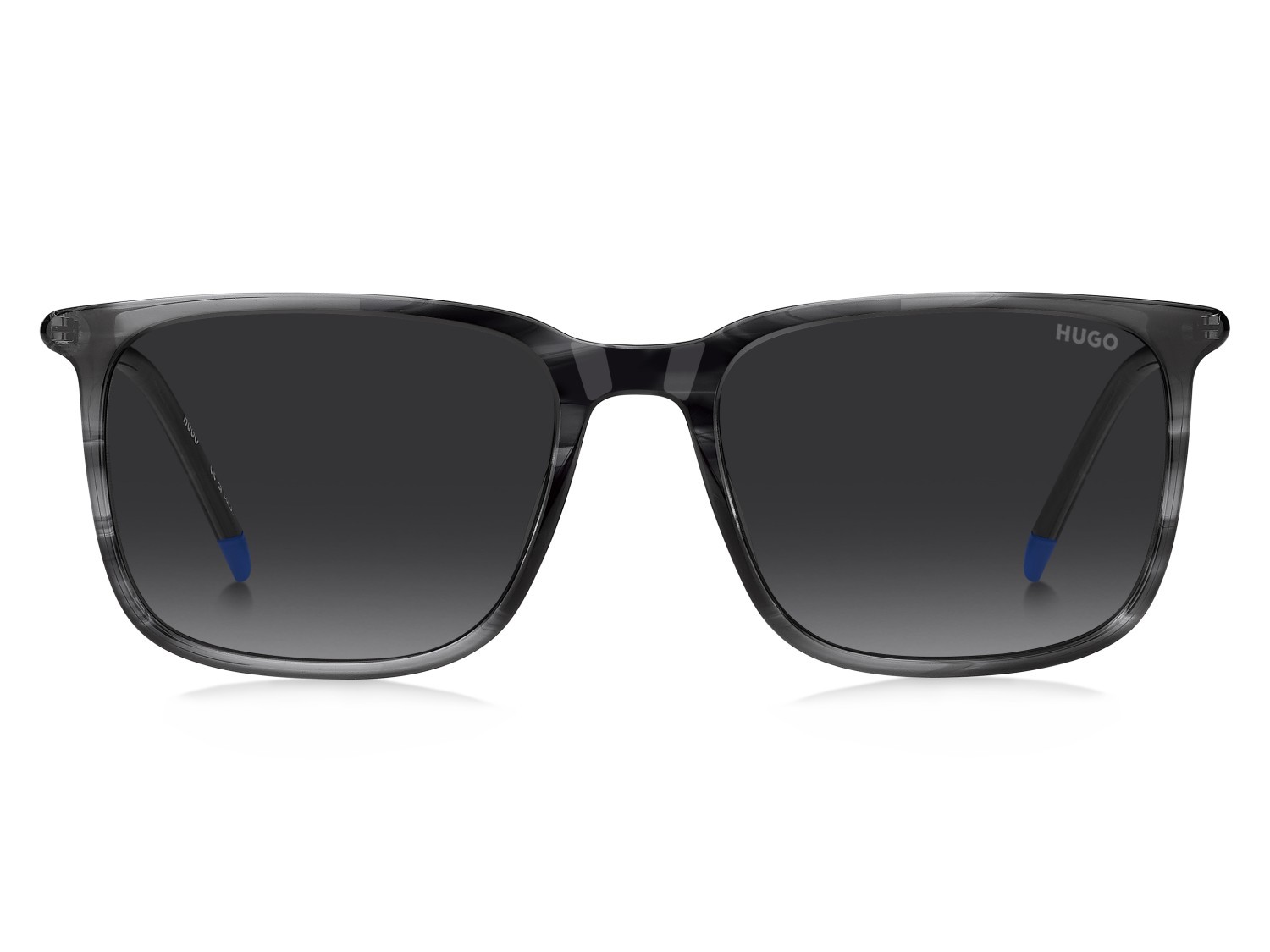 Sunglasses Hugo Hg 1344/S 207975 2W8 9O color grey horn shape rectangle lenses dark grey shaded