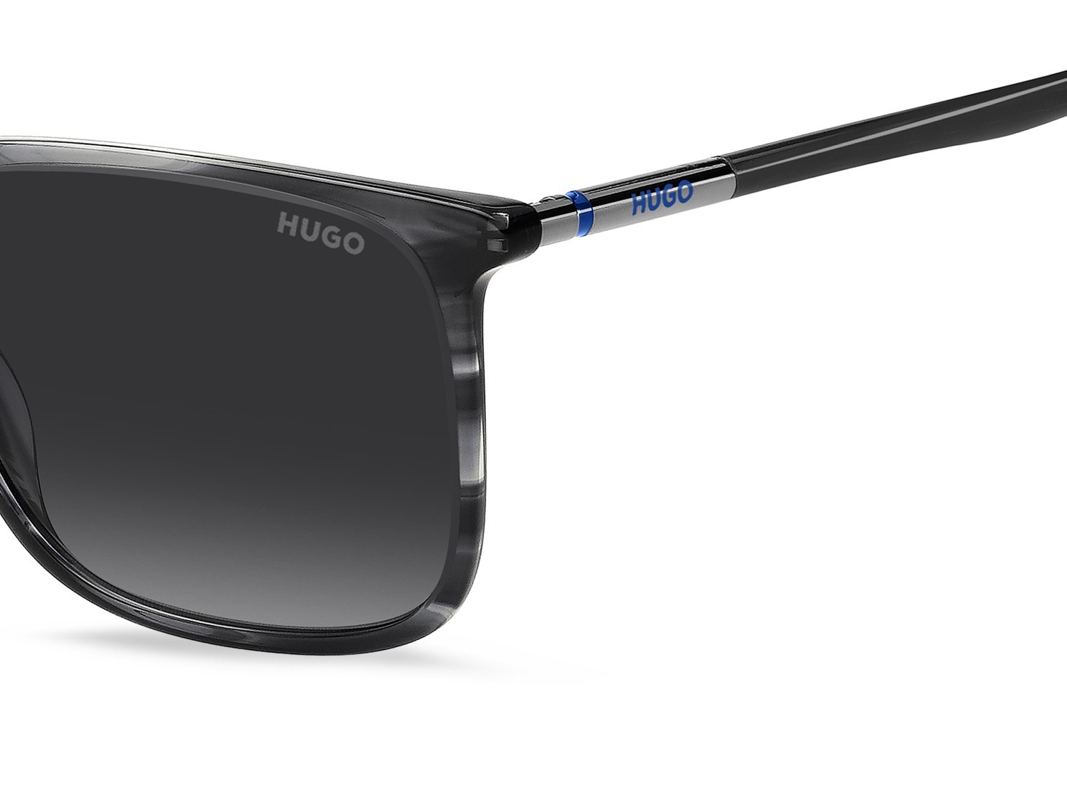 Sunglasses Hugo Hg 1344/S 207975 2W8 9O color grey horn shape rectangle lenses dark grey shaded