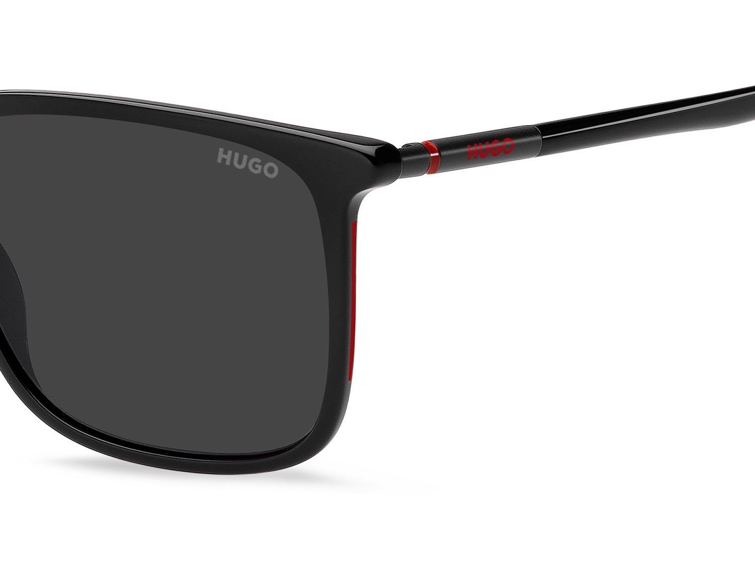 Sunglasses Hugo Hg 1344/S 207975 807 IR color black shape rectangle lenses grey