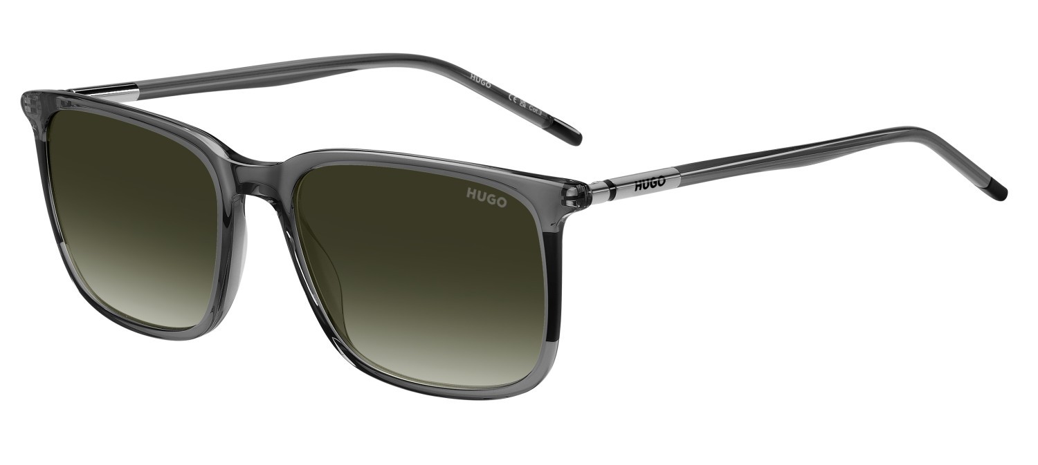 Occhiali da sole Hugo Hg 1344/S 207975 KB7 9K colore grey forma rettangolare lenti green shaded