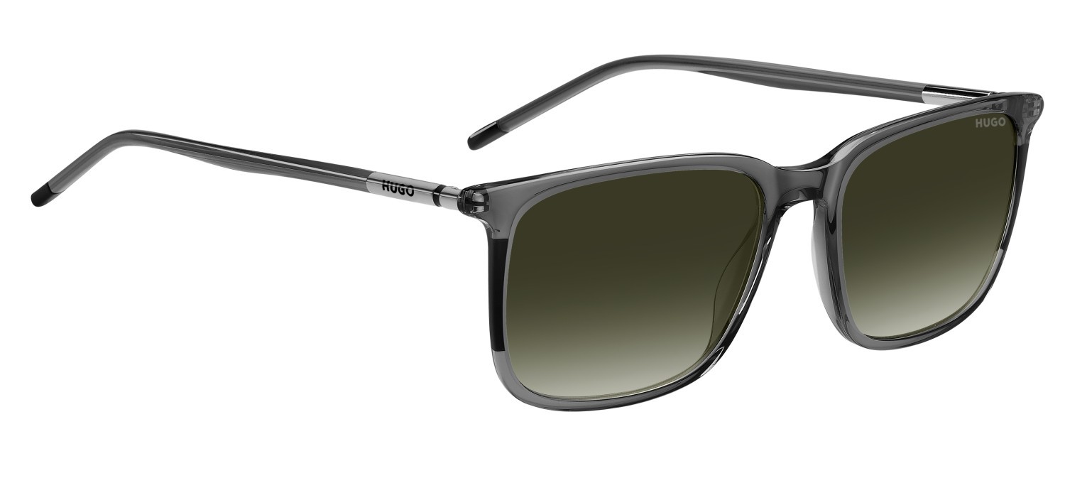Occhiali da sole Hugo Hg 1344/S 207975 KB7 9K colore grey forma rettangolare lenti green shaded